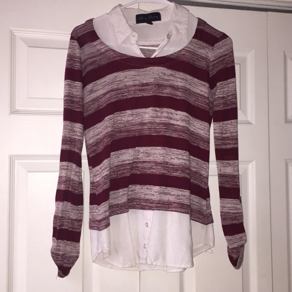 Fake collar shirt